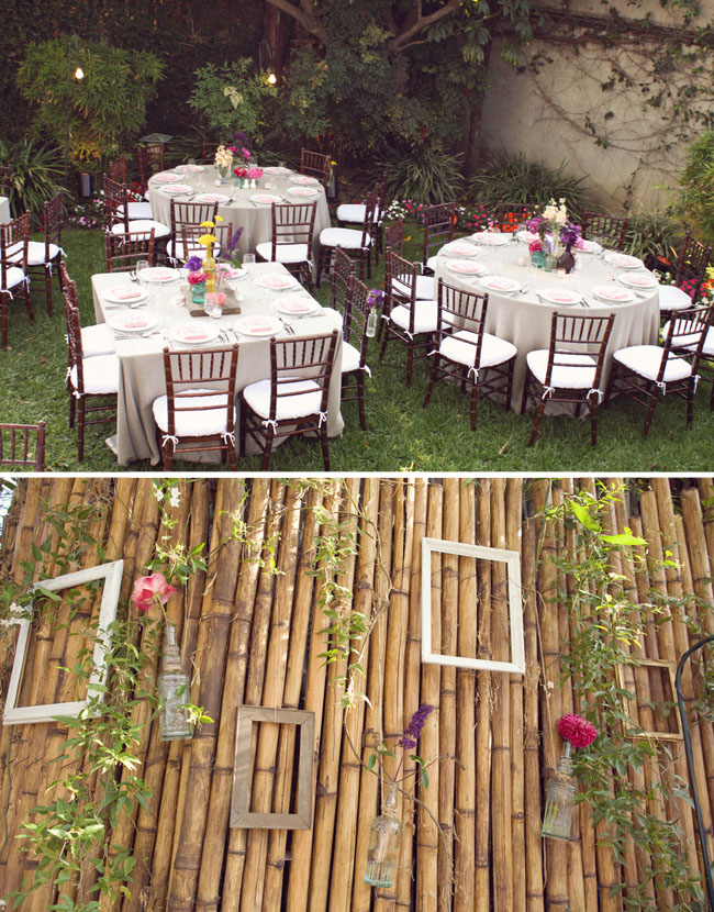 wedding backyard reception